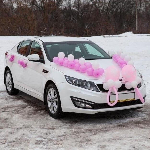 Украшение автомобиля на выписку девочки Украшение автомобиля на выписку девочки